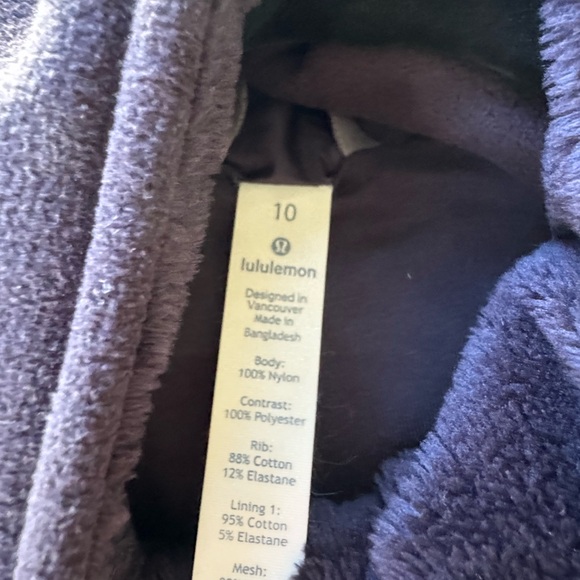 Lululemon Scuba Glyde Jacket Dark Boysenberry Excellent Like New Sz 10 - Picture 12 of 13